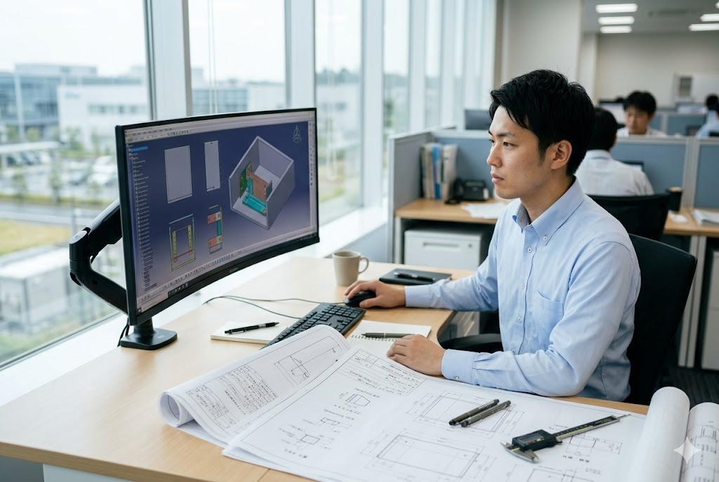 CAD設計・見積書作成のシーン