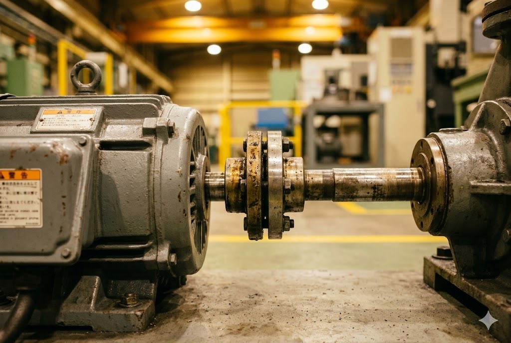 カバーなしの危険な回転部